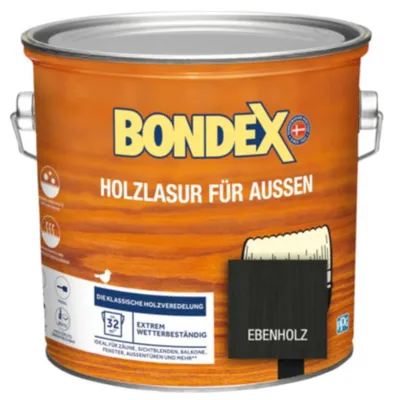 Produktbild von BONDEX Holzlasur ebenholz 2,5 l