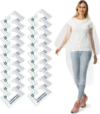 Produktbild von Wasserresistente Regenjacke - transparenter Regenschutz - leicht und durchsichtig