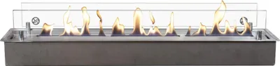 Produktbild von Xaralyn Ethanol-Kamin - Ethanolbrenner XL - mit Einbaulippe - gebürsteter Edelstahl - 3,5 kW Heizung - Ethanol Einbaukamin - echte Flammen