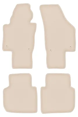 Obrázok produktu pre Velúrové autokoberce pre: Volkswagen Passat B6 / B7 USA 2005-2014 (sedan/kombi) – sada 4 ks, béžové, na mieru – Wielganizator FORTUNA
