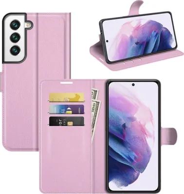Produktbild von König Design Hülle kompatibel mit Samsung Galaxy S22 5G Kunstleder Handyhülle - Handy Case Rosa
