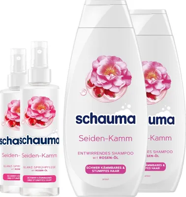 Produktbild von SCHAUMA Sprühpflege Seidenkamm 2x200ml & Shampoo 2x400ml