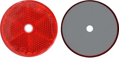 Produktbild von 4 x Rückstrahler - Reflektor - schrauben - Ø  60 mm - Rot - E-Prüfzeichen