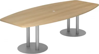 Produktbild von Konferenztisch T-Serie 280x130/85cm Säulenfuß eiche/silber