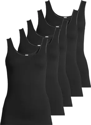 Produktbild von Speidel 5er Pack Natascha Unterhemd / Top Baumwolle in weicher Feinripp-Qualität, Glänzende Satin-Abschlüsse für Eleganz, Komfort ohne störende Seitennähte