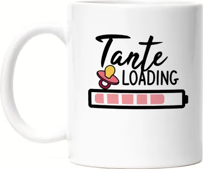 Produktbild von Tante Loading Tasse für werdende Tanten zur Geburt Babynews Nichte Neffe Ich werde Tante Geschenk Tasse