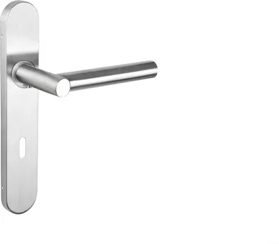 Produktbild von Lavuzo Türgriffe Grosetto Edelstahl mit abgerundetem Schild SL72 - Pro Set