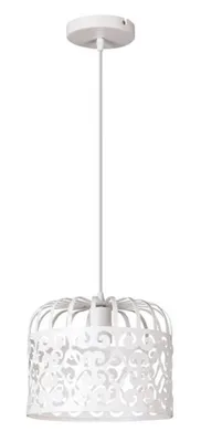 Produktbild von Rabalux 2161 Pendelleuchte 1 Spot Alessandra, E27, weiß, rund, Vintage/ Romantisch, ø260mm