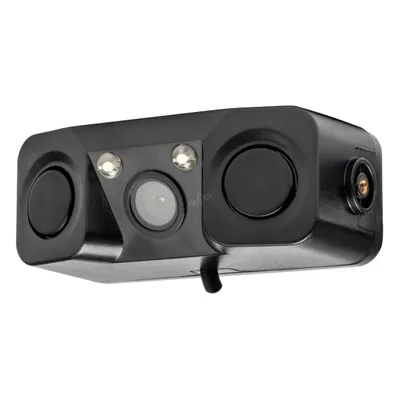 Zdjęcie produktu dla Kamera cofania z czujnikami parkowania 2w1 HD-602 LED 12V AMIO-03541