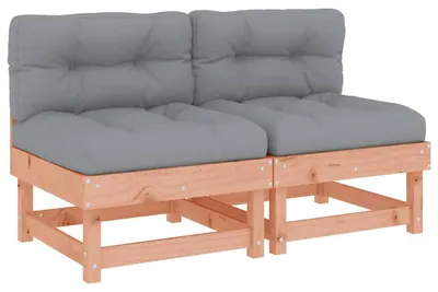 Produktbild von vidaXL Mittelsofas mit Kissen 2 Stk. Massivholz Douglasie