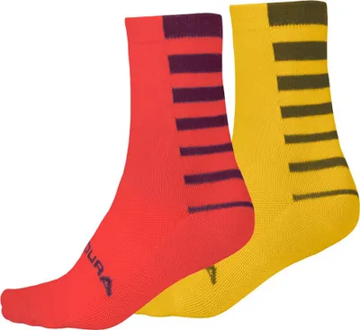 Produktbild von Endura Stripe Coolmax (Polyesterfasern)® Socken 2 Paare Mehrfarbig EU 37-42 Mann Mehrfarbig EU 37-42