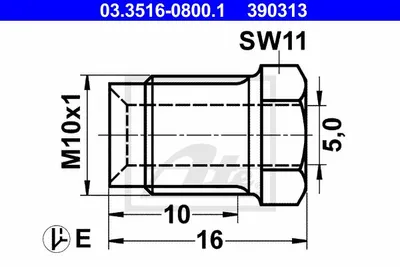 Produktbild von ATE 03.3516-0800.1 Überwurfschraube
