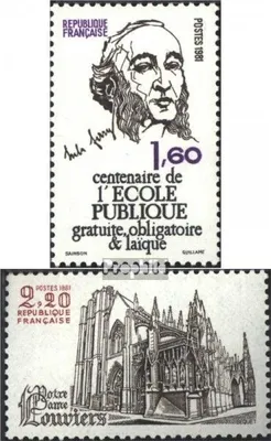 Produktbild von Briefmarken Frankreich 1981 Mi 2284,2285 (kompl.Ausg.) postfrisch Volksschule