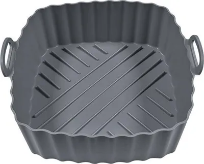 Produktbild von INF 5L Silikon Frittierkorb Einsatz - Quadratisch, Hitzebeständig, 1 Stück Grau