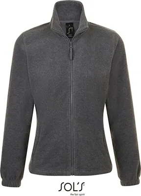 Image de SOLs 54500 | Veste polaire femme North avec polaire anti-boulochage - Couleur : Grey Melange - Taille : M
