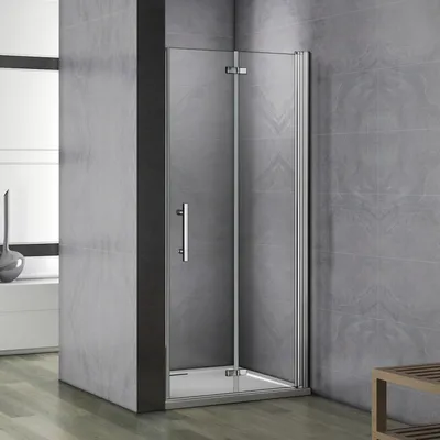Produktbild von 100x197cm 180°Falttür Nano+ESG Glas Eckeinstieg Duschabtrennung Duschkabine Drehtür