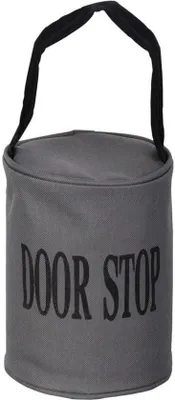 Produktbild von Famanu Türstopper grau mit Schlaufe - ca. 12,5 cm x 12,5 cm x 15 cm