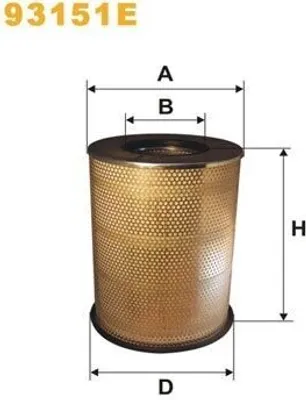 Produktbild von Luftfilter WIX FILTERS 93151E für VOLVO FM Filtereinsatz