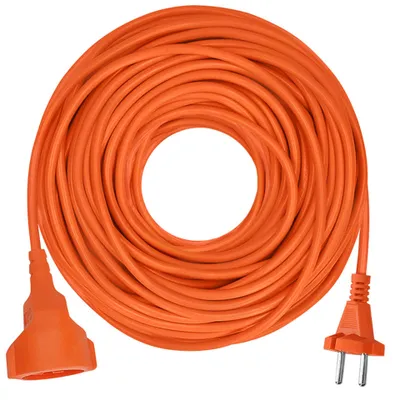 Produktbild von Solight 1z flexible Leitung - Stecker, 30 m, 2 x 1,5 mm², orange PS24