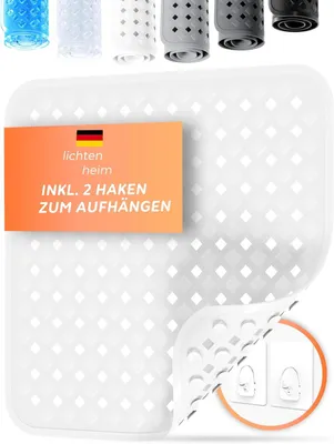 Produktbild von Duschmatte 53x53 cm, rutschfest, BPA-frei, fuer Baby, Kinder und Senioren, quadratisch weiss