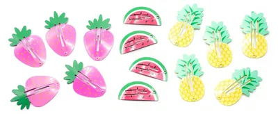 Produktbild von Erdbeere Ananas Wassermelone 14er Set Haarspange Obst Miniblings Früchte