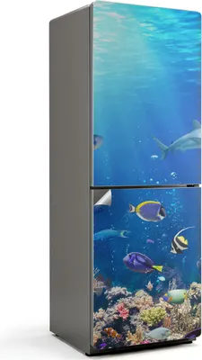 Produktbild von Abstraktes Muster mit Kreisen – Kühlschrank Aufkleber – Klebefolie Kühlschrank – Kühlschrank Dekor – Kühlschrankfolie selbstklebend – Küchen Dekoration – 70x190 cm