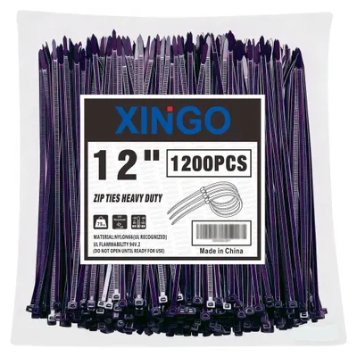 Image de Colliers de serrage en nylon - 1200 pièces - Violet - Solides et résistants aux UV