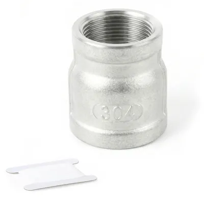 Reduzier-Sechskantnippel 1" x 1/2" BSP, 304 Edelstahl, 1 Stück