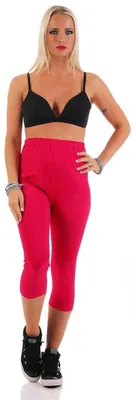 Produktbild von Umstandsleggings 3/4 Baumwolle Schwangerschaft Bauchbund EU Pink S/36