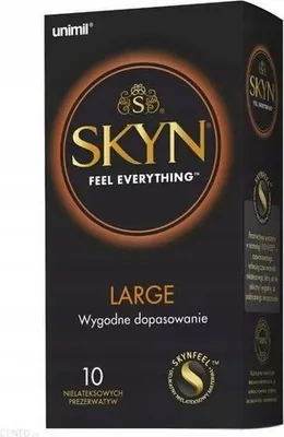 Produktbild von Unimil SKYN Large, Männliches Kondom, weich, Natürlich/Natur, Groß, Zusätzliches Gefühl, 56 mm