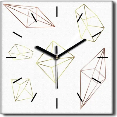 Produktbild von Coloray Uhr auf Leinwand 30x30 cm Wand Uhr Dekoration Wohnzimmer Segeltuch schwarze Hände -Kunst Abstraktion.