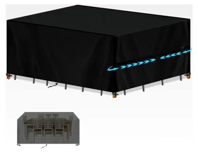 Produktbild von Wasserdichte Abdeckung für Gartenmöbel 240x140x90cm Schutzhülle für Gartenmöbel Abdeckhauben Anti-UV 420D Oxford Gewebe
