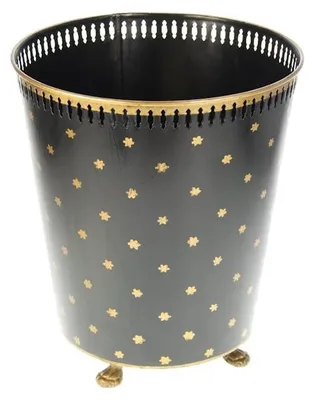 Immagine prodotto di Cestino in carta blu con stelle, diametro 26 cm, altezza 30 cm