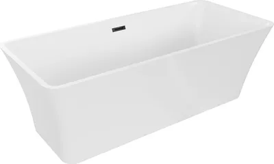 Produktbild von Mexen Tonia freistehende Badewanne 170 x 75 cm, weiß, schwarzer Überlauf - 52171707500-70