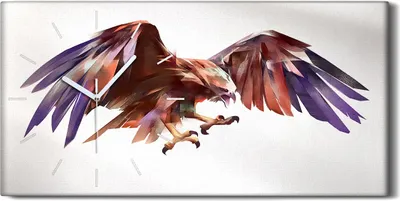 Produktbild von Leinwand Wanduhr Wandkunst Uhr Geräuschlos 60x30 Tier Vogel Adler Kunst - weiße Hände