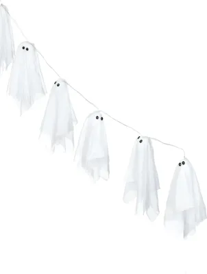 Image de Guirlande d'Halloween avec effet lumineux blanc-multicolore 150cm -