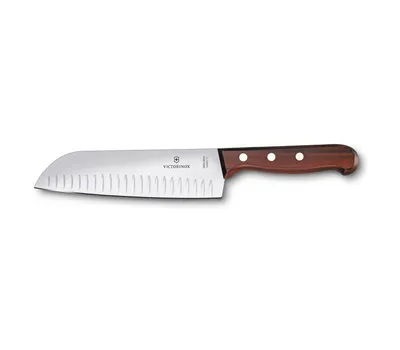 Produktbild von Victorinox Santoku Wood 17 cm s výrezmi