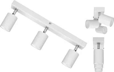 Zdjęcie produktu dla ORNO | Lampa sufitowa AD-OP-6195WGU10 - Czarna - 3-punktowa - Nowoczesny design - Ruchome reflektory