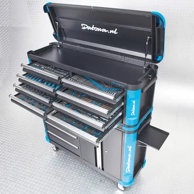 Produktbild von Bestückter Werkzeugwagen mit Werkzeugkiste XXL - Premium Serie