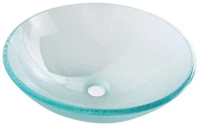 Produktbild von Sapho ICE Glas-Waschbecken zum Aufsetzen Durch. 42cm, Klar mit Sandstrahlen