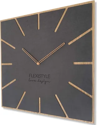 Obrázok produktu pre Veľké nástenné hodiny čierne EKO EXACT 4 50cm