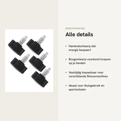 Productafbeelding van Fitness trainingsknop - Lichtgewicht en compact - Set van 5 - Fitness training - Handtrainer - Oefeningen en training
