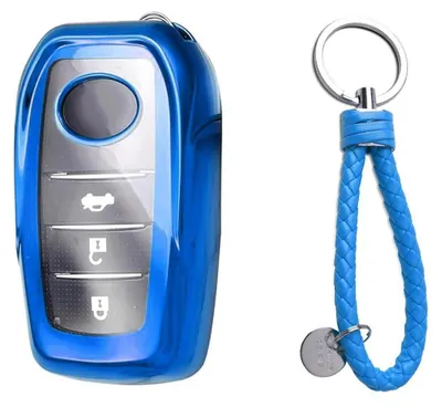 Immagine prodotto di Custodia per chiavi auto in TPU, colore blu, compatibile con Toyota C-HR, Yaris e Yaris Cross