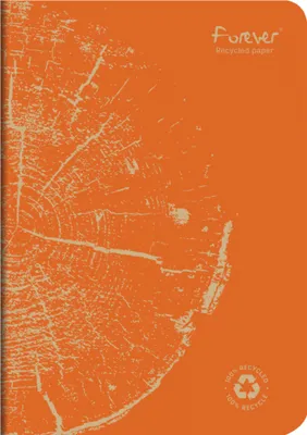 Produktbild von Forever 5x Notizheft A5, 48 Bl liniert Weißes RC Papier 90g - Rostorange 684865C
