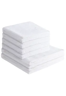 Produktbild von Sansibar Sylt Handtuch Set Frottier-Serie Classic Nr. 4 (Set, 6-tlg), weiß