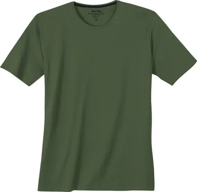 Produktbild von Redmond Basic T-Shirt große Größen oliv Rundhals