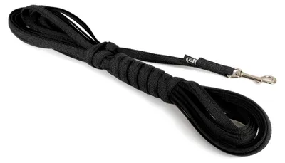 Produktbild von IDC Color & Gray gummierte Leine, 14 mm x 10 m mit Schlaufe, Schwarz-Grau