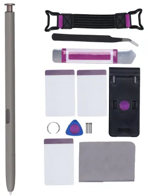 Image de Stylet pour smartphone, remplacement professionnel haute sensibilité avec rejet de la paume pour Galaxy S24 Ultra 5G avec pointes de rechange, gris