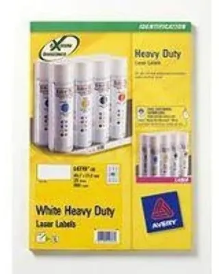 Produktbild von Avery Etiketten für Laserdrucker, strapazierfähig, 100 Stück, weiß
