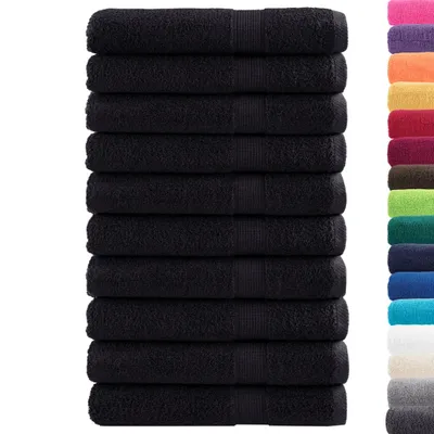 Immagine prodotto di Asciugamani SOLUND 10 pz Neri 100x200 cm 600 g/m²